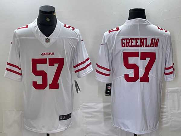 Men%27s San Francisco 49ers #57 Dre Greenlaw White Vapor Untouchable Limited Football Stitched Jersey->san francisco 49ers->NFL Jersey